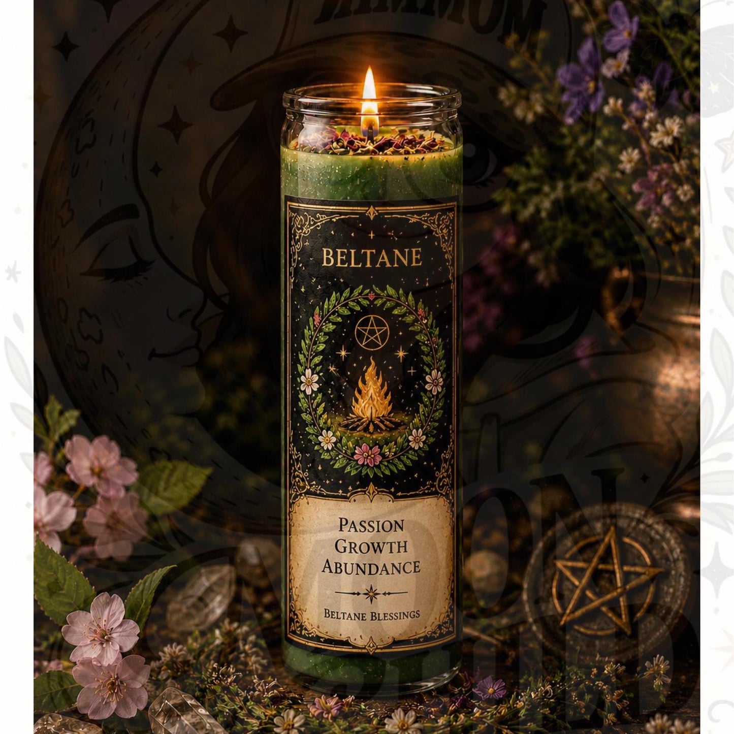 Beltane Ritual Candle | Fire Festival Candle | Pagan Sabbat Candle | Spring Ritual | Witchcraft Candle __etsy:8038031717