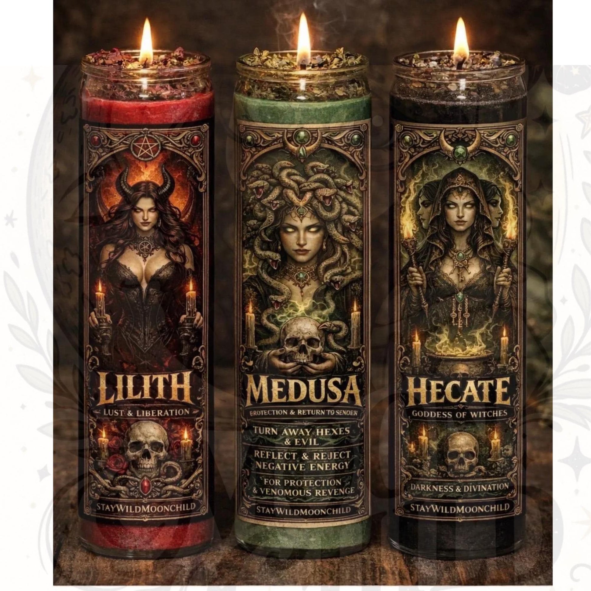 Goddess Devotional Candle whole Collection | , Hecate, Lilith  Meduda Altar Candle __etsy:7990083750