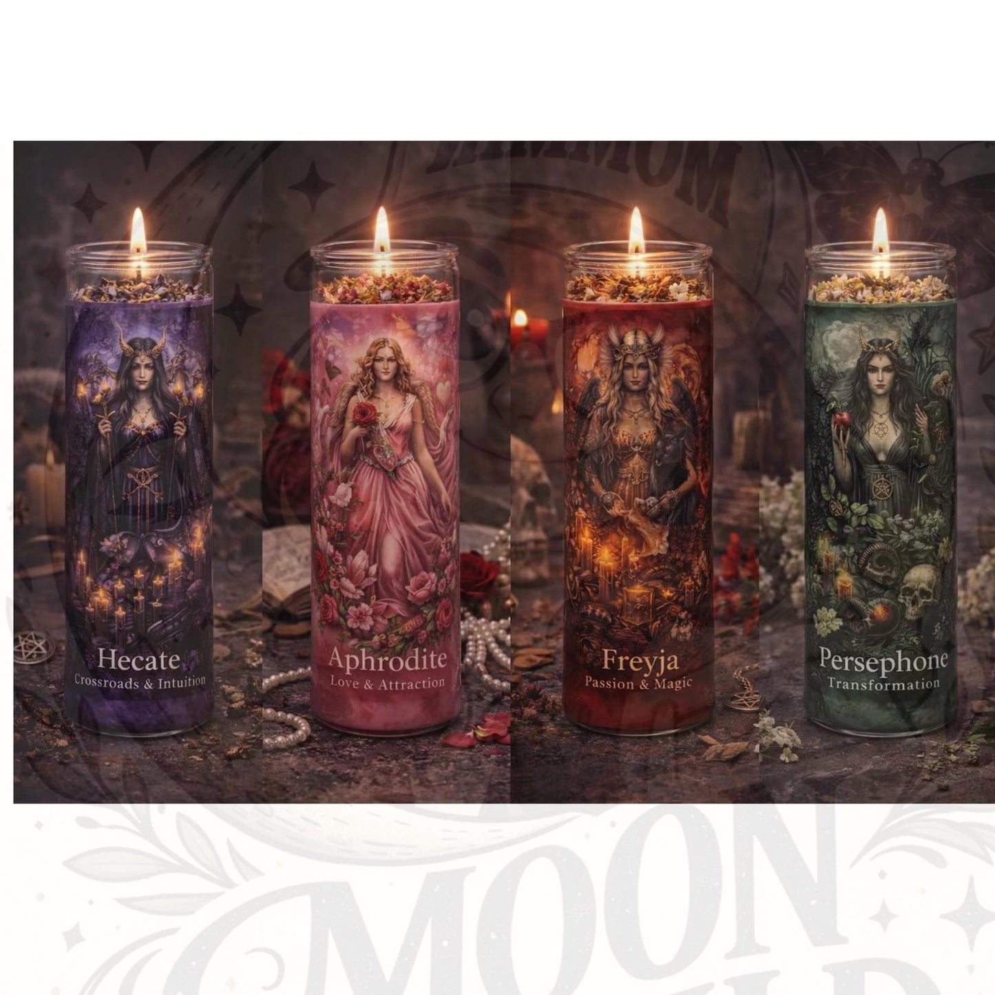 Goddess Devotional Candles | Hecate, Aphrodite, Freyja, Persephone Ritual Altar Candle __etsy:7990124634