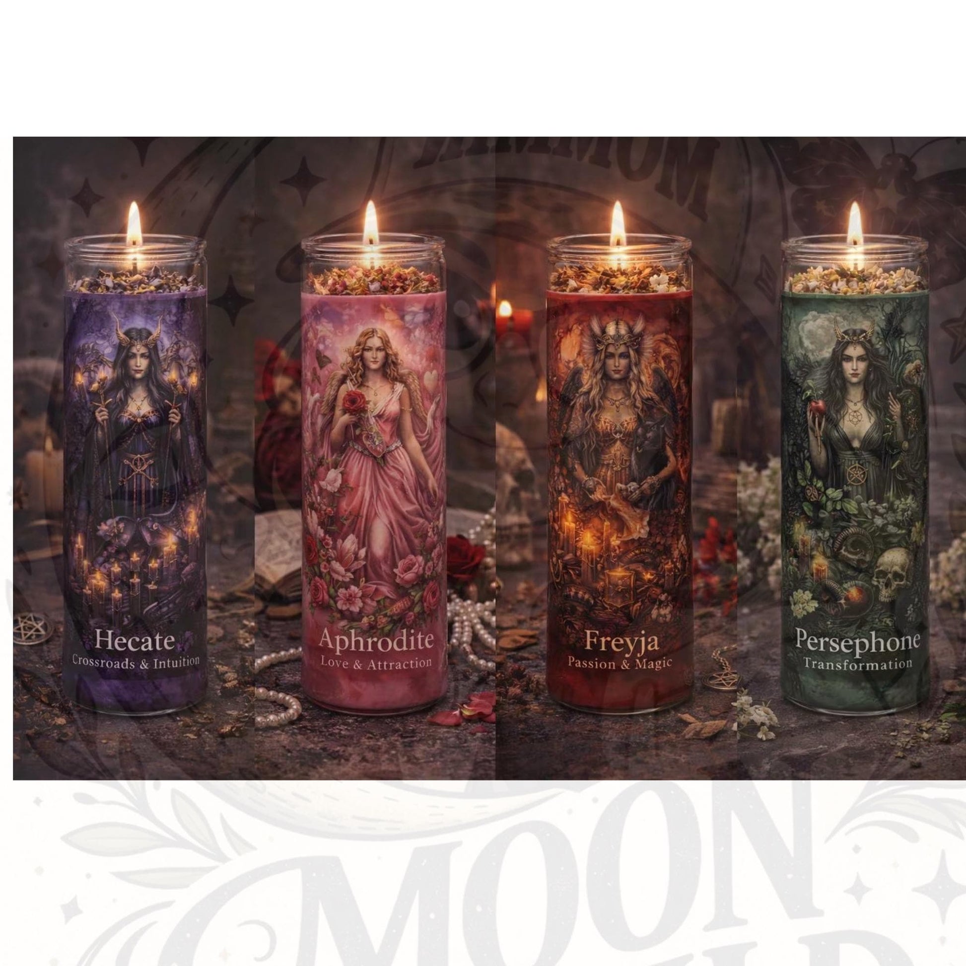 Goddess Devotional Candles | Hecate, Aphrodite, Freyja, Persephone Ritual Altar Candle __etsy:7990124634