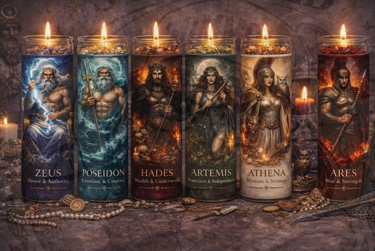 Greek Gods & Goddess Devotional Candles | Hecate, Aphrodite, Posiden, Hades, Madusa , Ares, Zeus , Persephone Ritual Altar Candle __etsy:8038234621